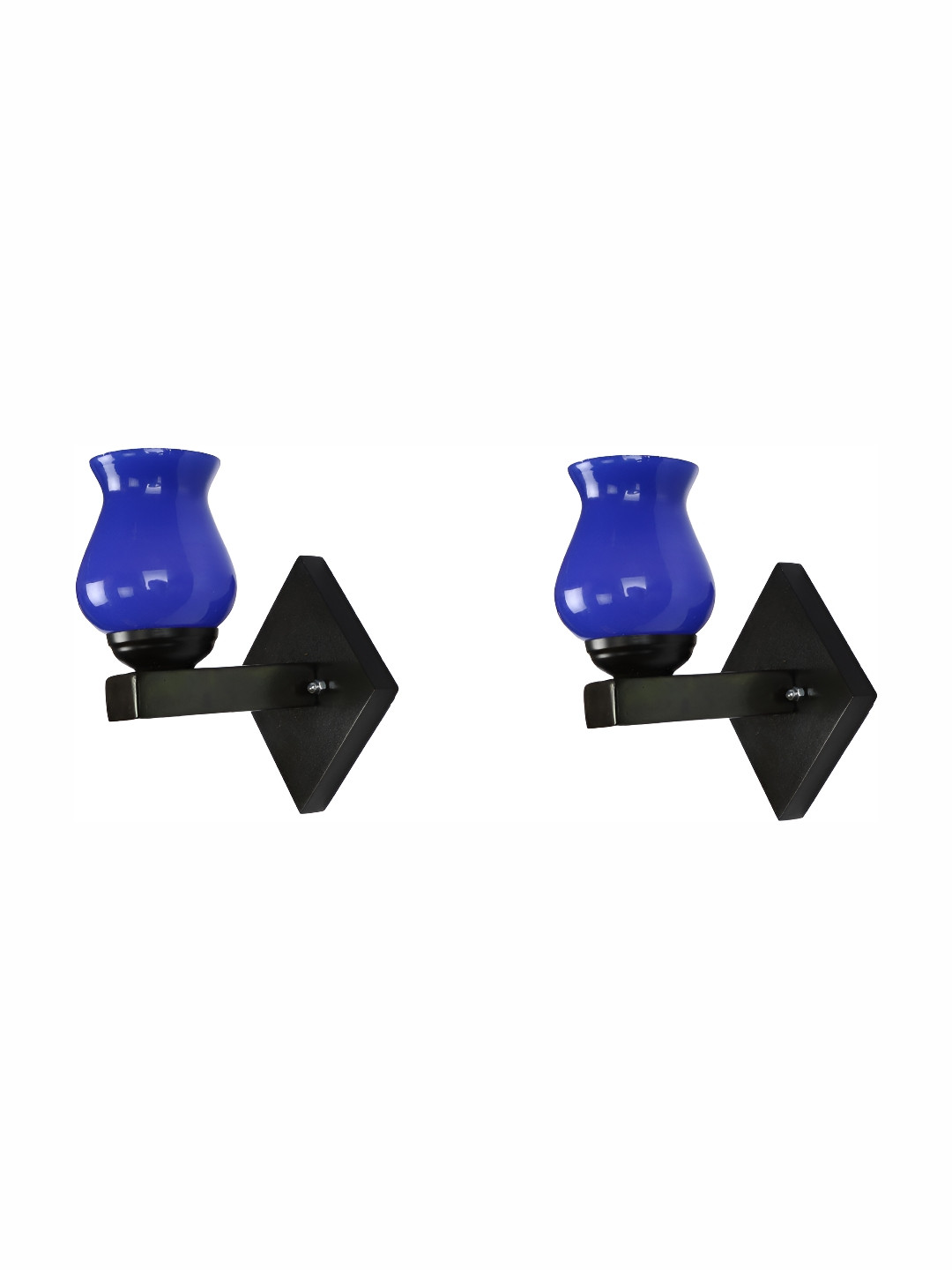 

1ST TIME Blue & Black Glass Traditional Wall Lamp