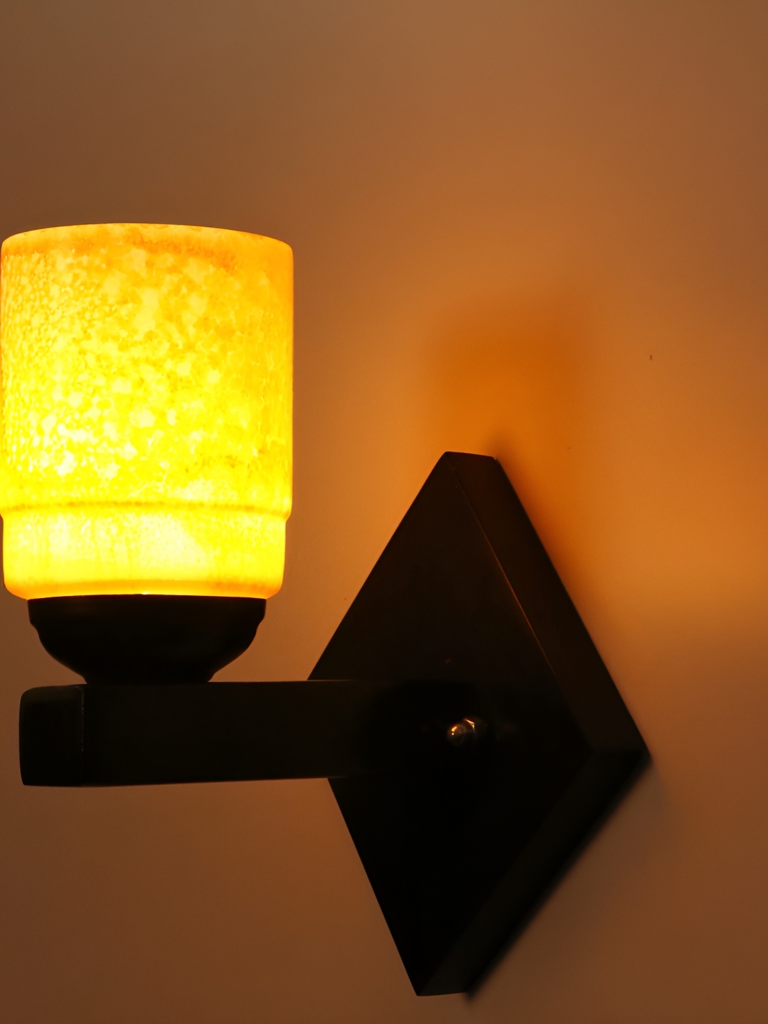 

1ST TIME Red & White Printed Glass Traditional Rectangle Shaped Wall Lamp