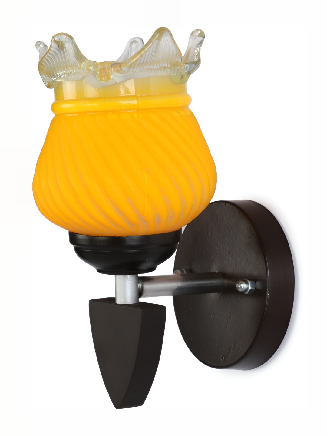 

1ST TIME Yellow & Black Glass Traditional Wall Lamp