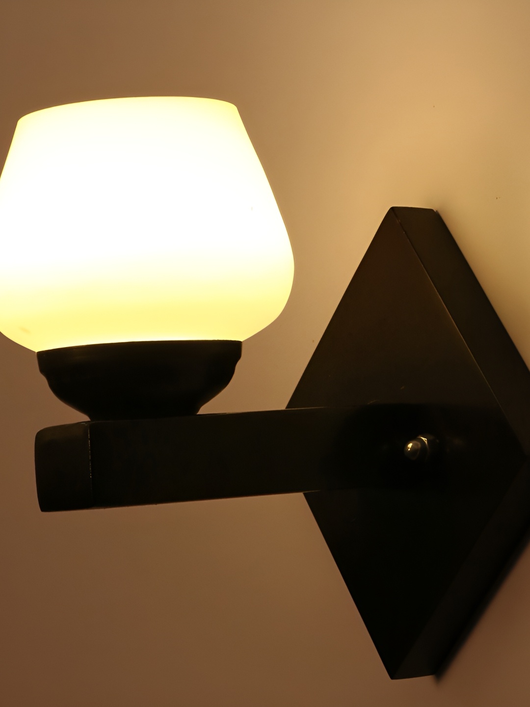 

1ST TIME White & Black Glass Traditional Wall Lamp