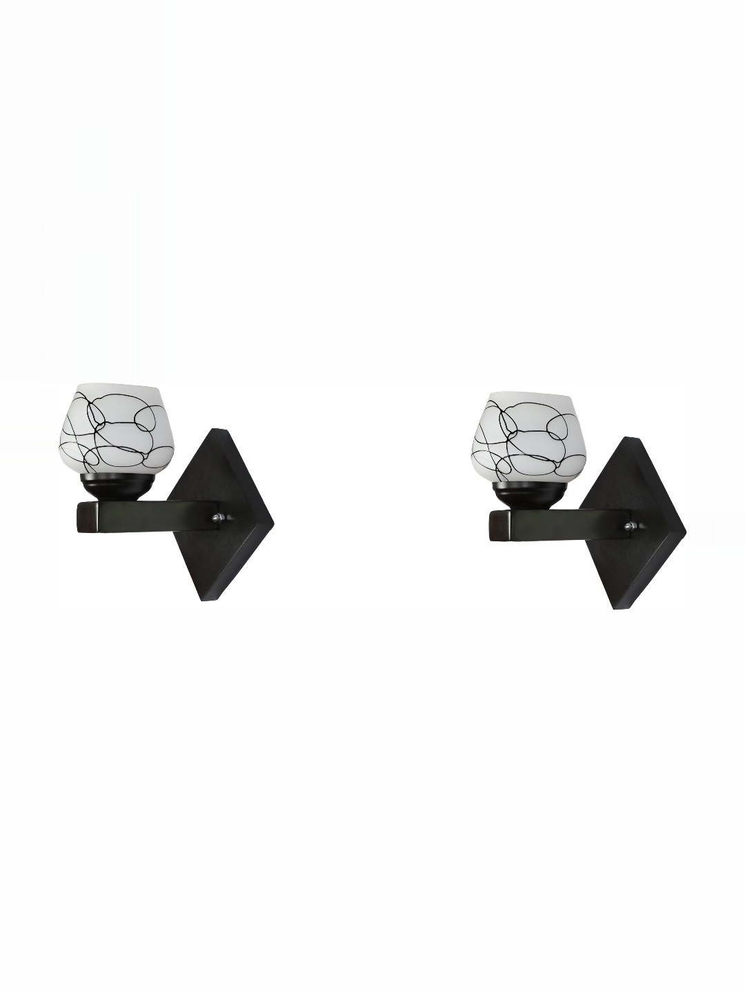 

1ST TIME Black & White Glass Contemporary Wall Lamp