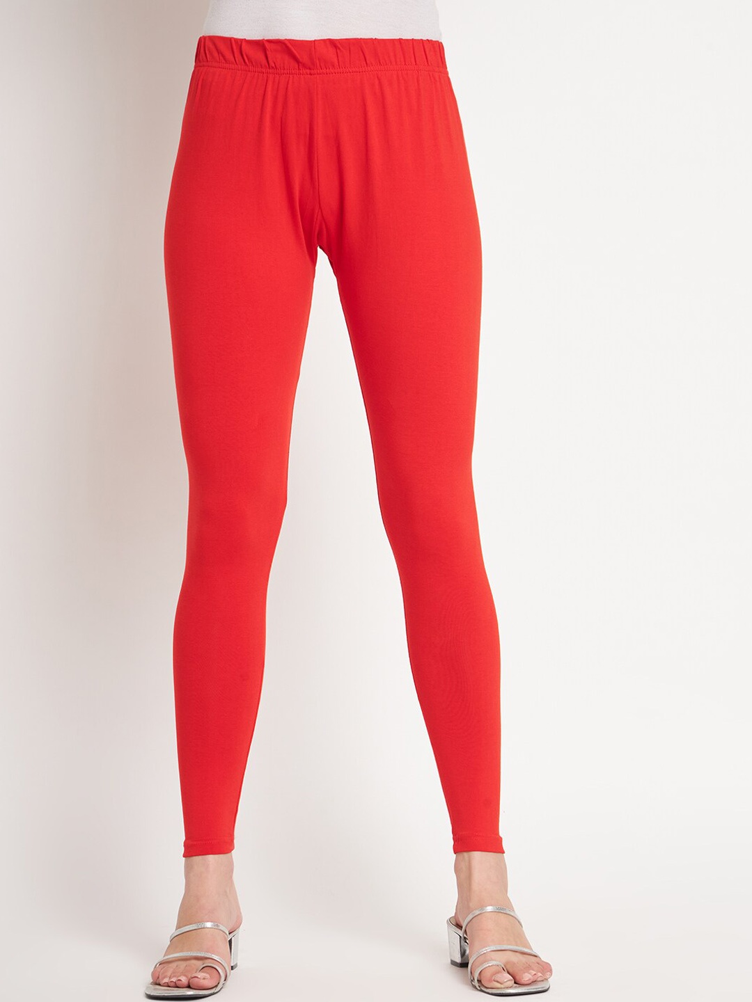 

SELETA Ankle Length Leggings, Red