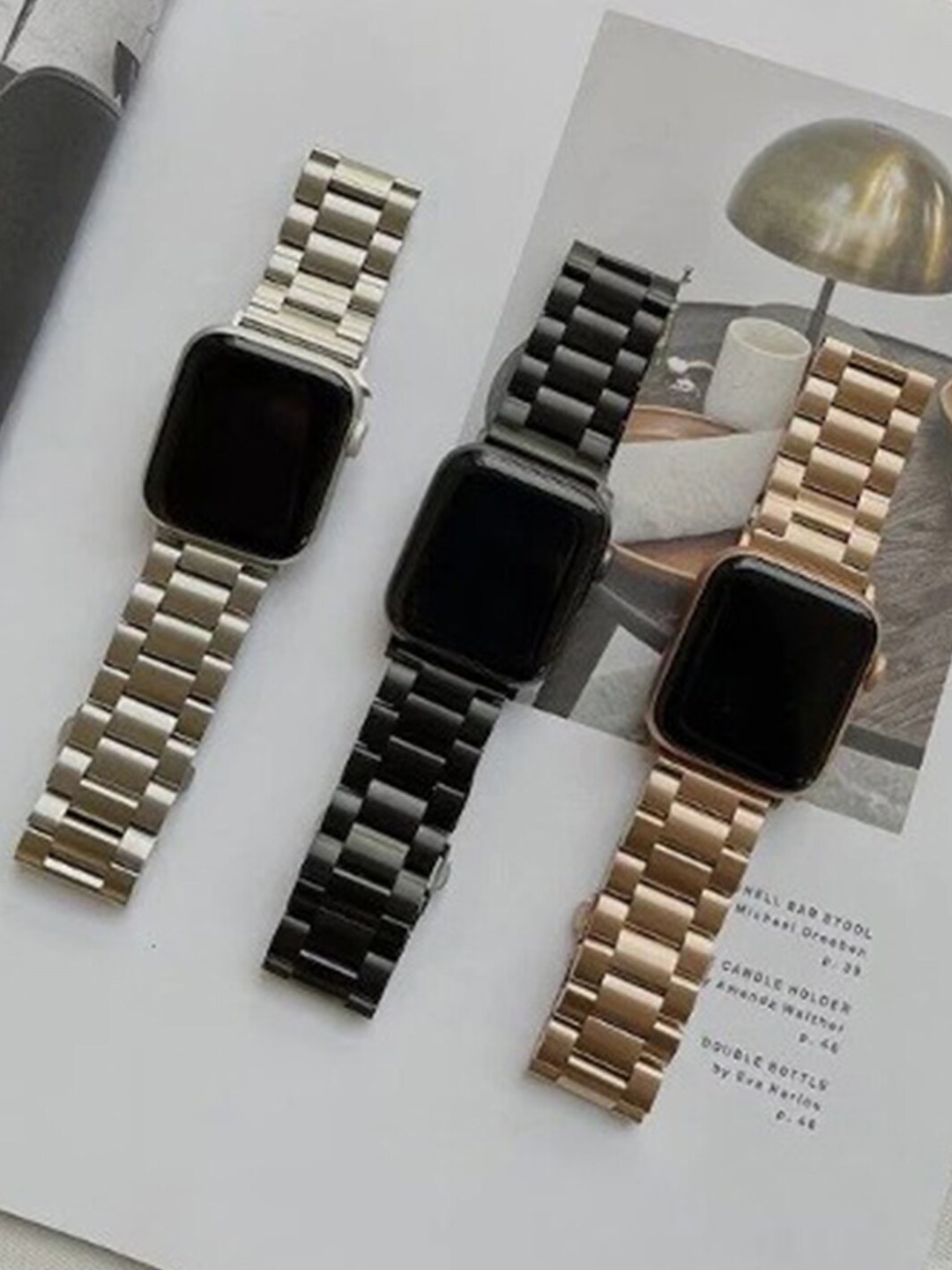 

PEEPERLY Men Textured Watch Strap, Black
