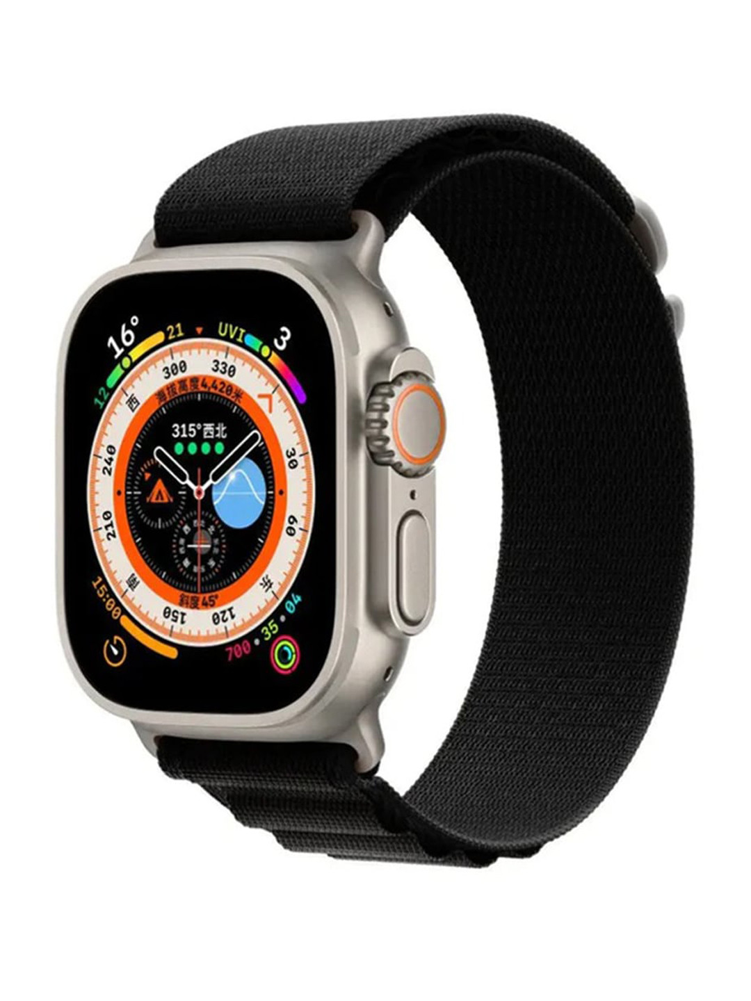 

PEEPERLY Men Black Smartwatch Apple Watch Strap