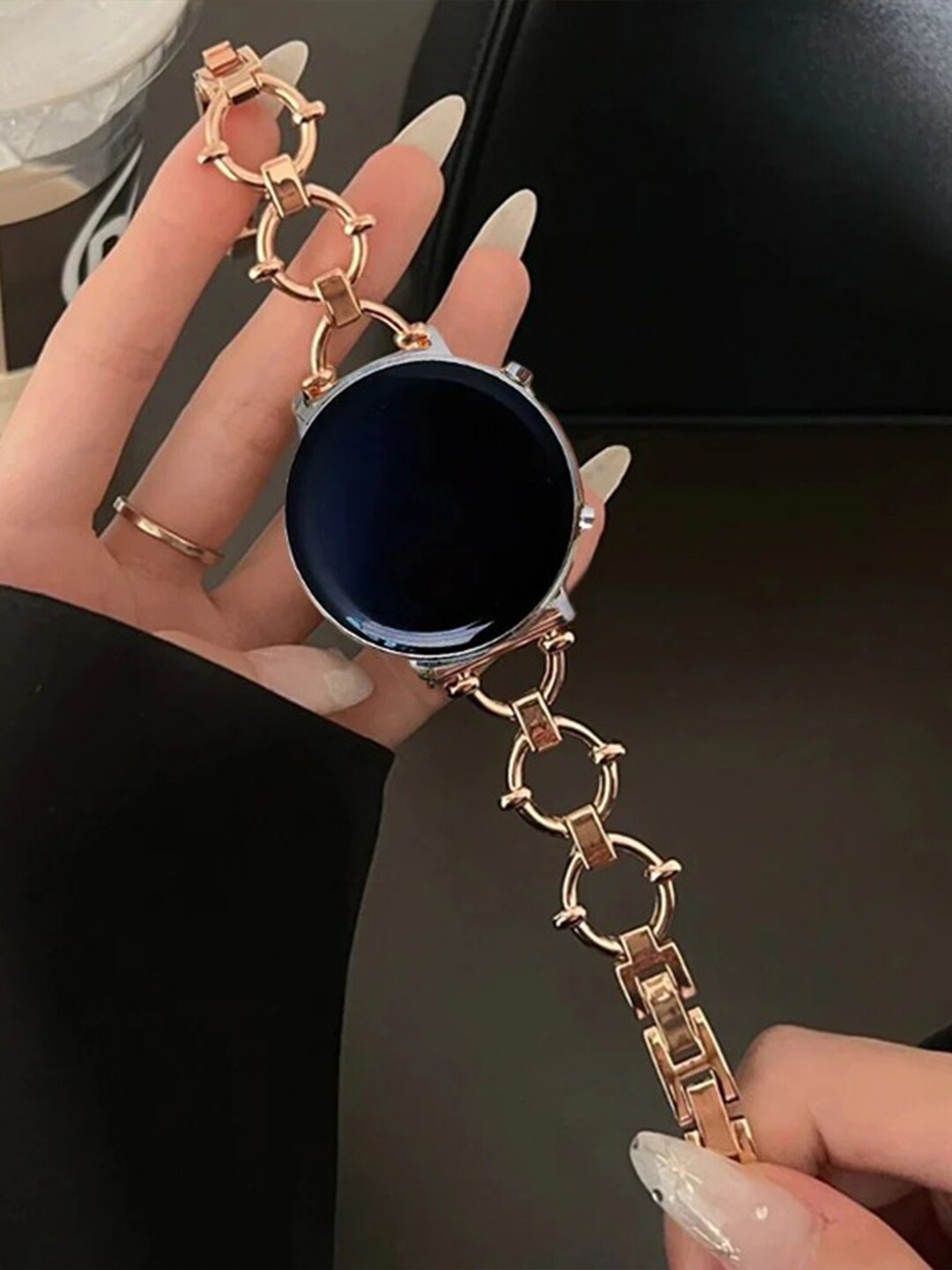 

PEEPERLY Women Textured Watch Strap, Gold