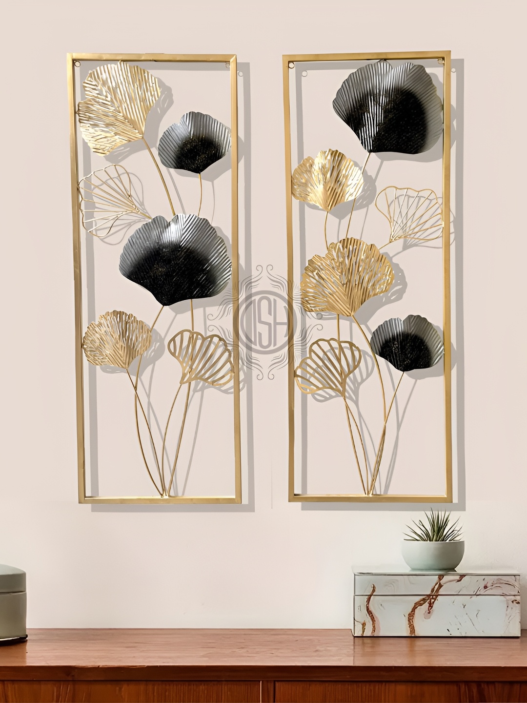 

DSH Crafting Your Curiosity 2-pcs Black Textured Metal Wall Decor