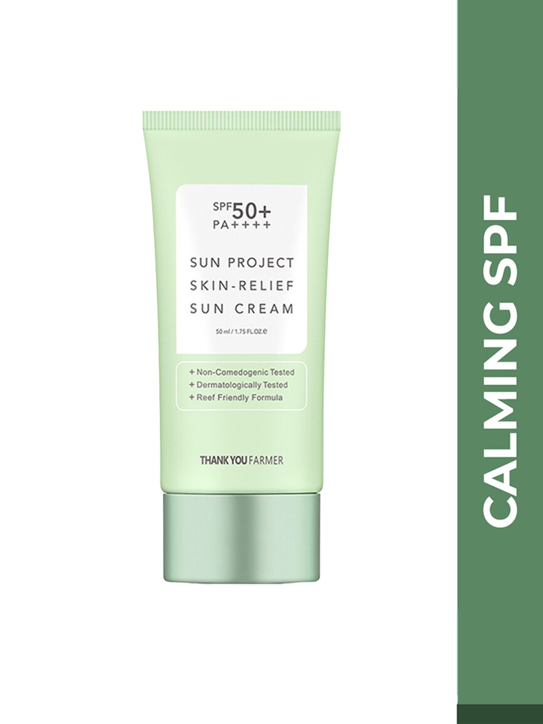 

Thank You Farmer Sun Project Skin Relief Sun Cream SPF 50+ PA++++ - 50 ml, Green