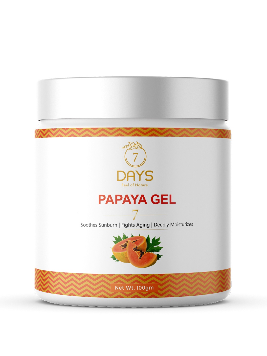 

7 DAYS Papaya Gel With Aloe Vera For Dark Circles - 100g, Yellow