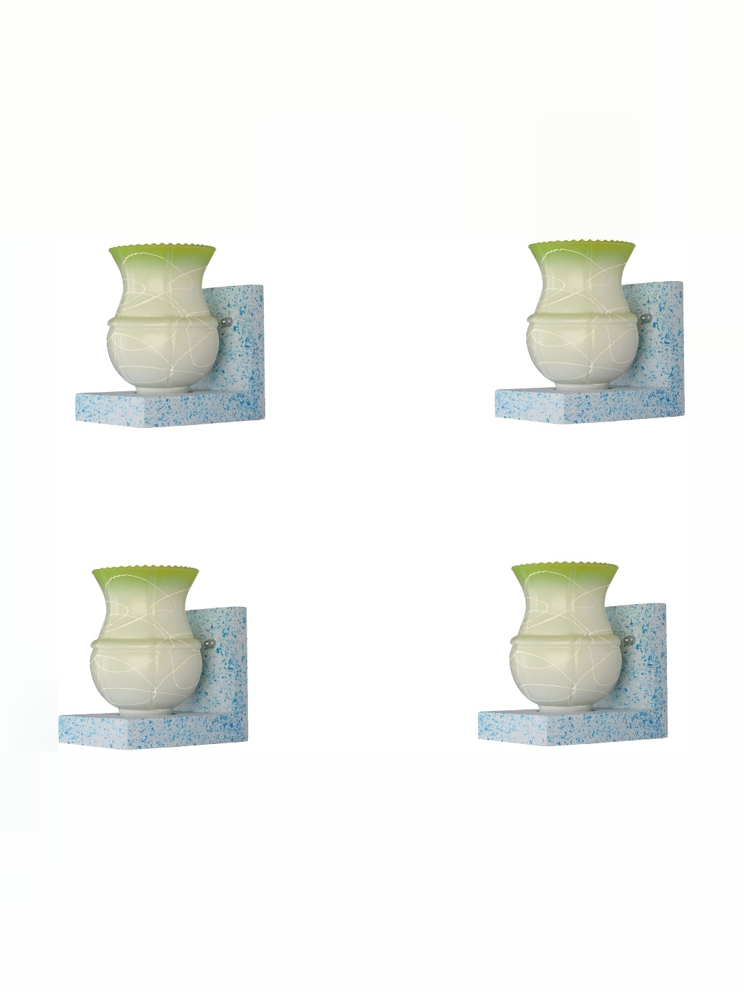 

1ST TIME Green & Blue 4 Pieces Glass Contemporary Wall Lamp