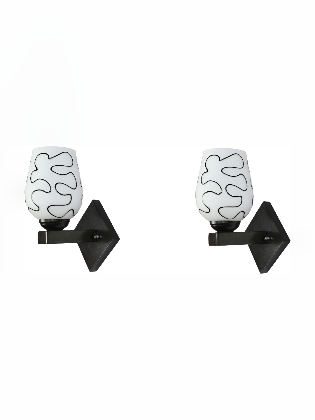 

1ST TIME Black & White Glass Contemporary Cylinder Shaped Wall Lamp