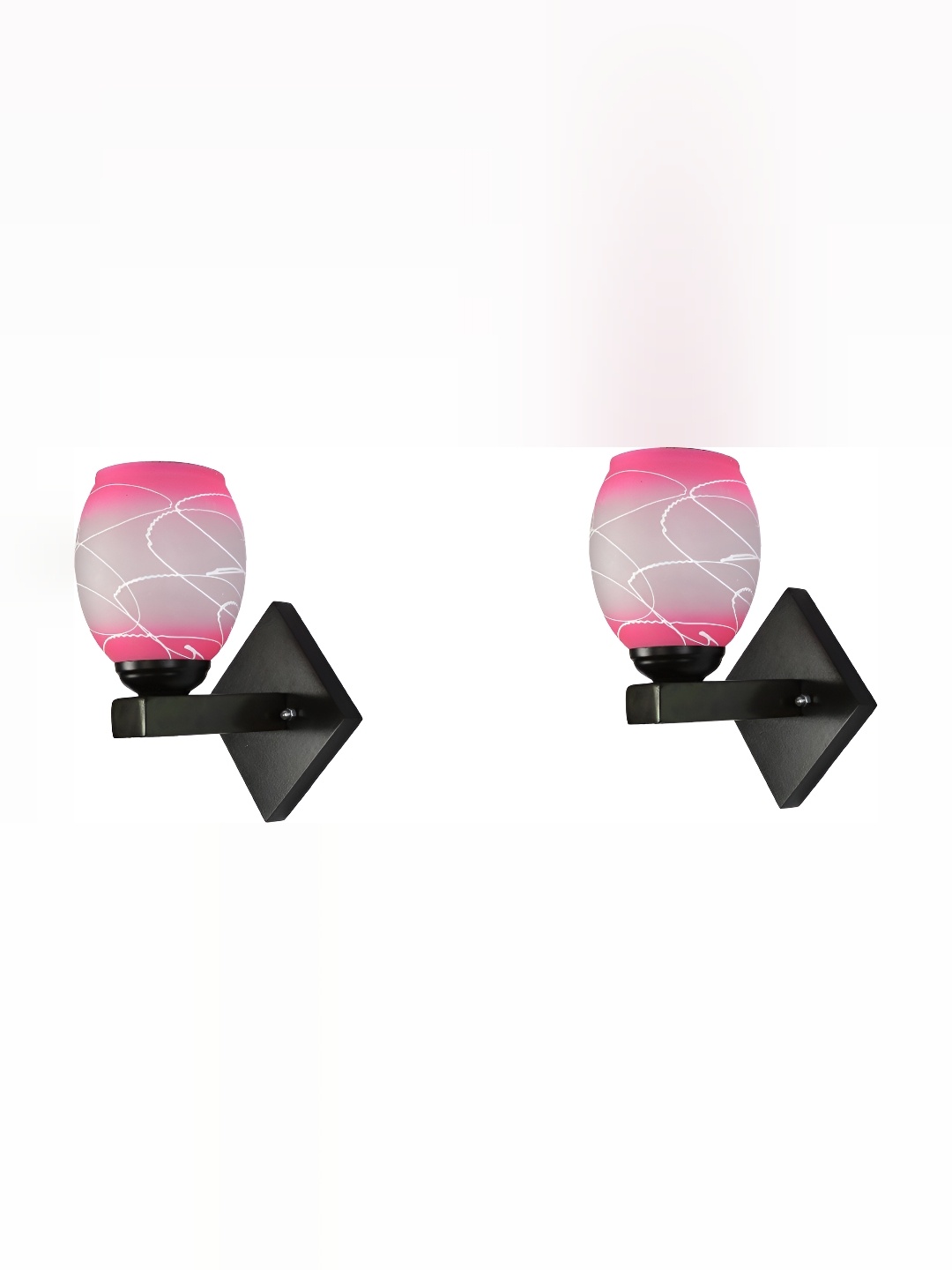 

1ST TIME Pink Glass Traditional Rectangle Shaped Wall Lamp