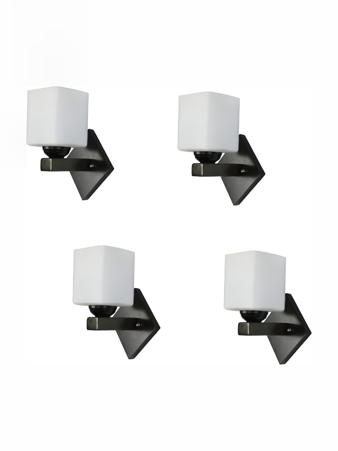 

1ST TIME White & Black Glass Traditional Rectangle Shaped Wall Lamp