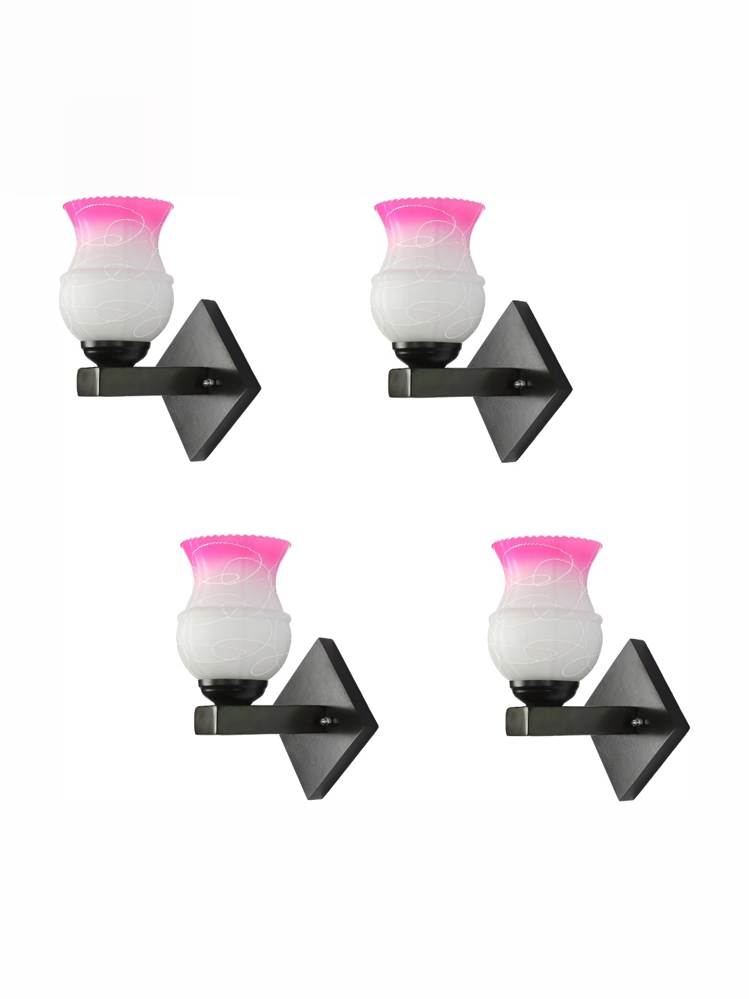 

1ST TIME Pink & White Printed Glass Contemporary Wall Lamp