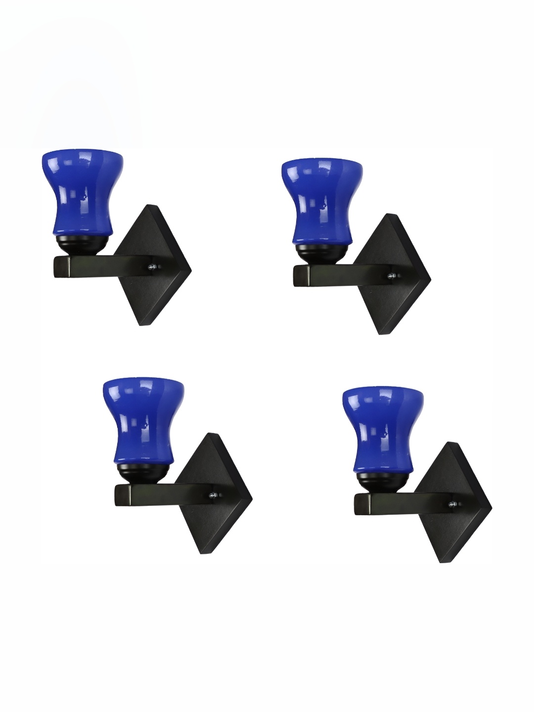 

1ST TIME Blue & Black Glass Traditional Wall Lamp