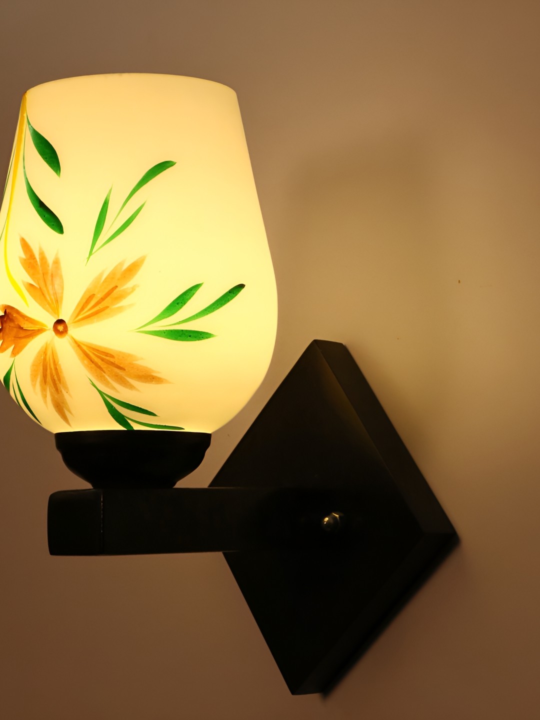 

1ST TIME White & Red Printed Glass Contemporary Wall Lamp