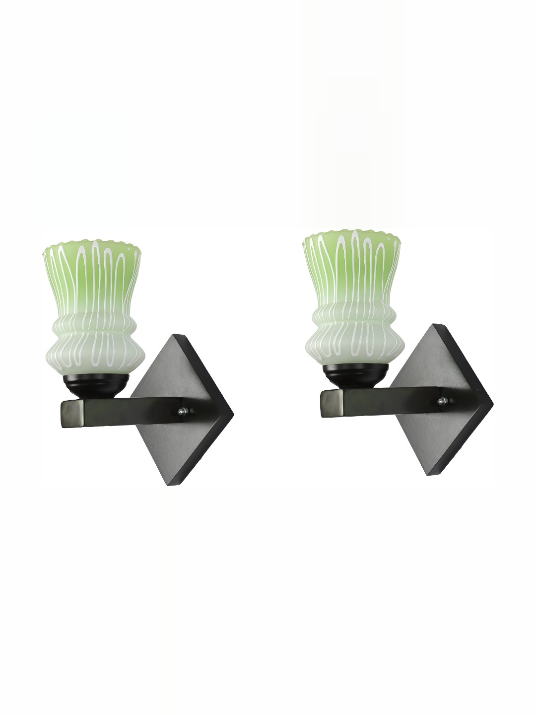 

1ST TIME Green & White Glass Contemporary Wall Lamp