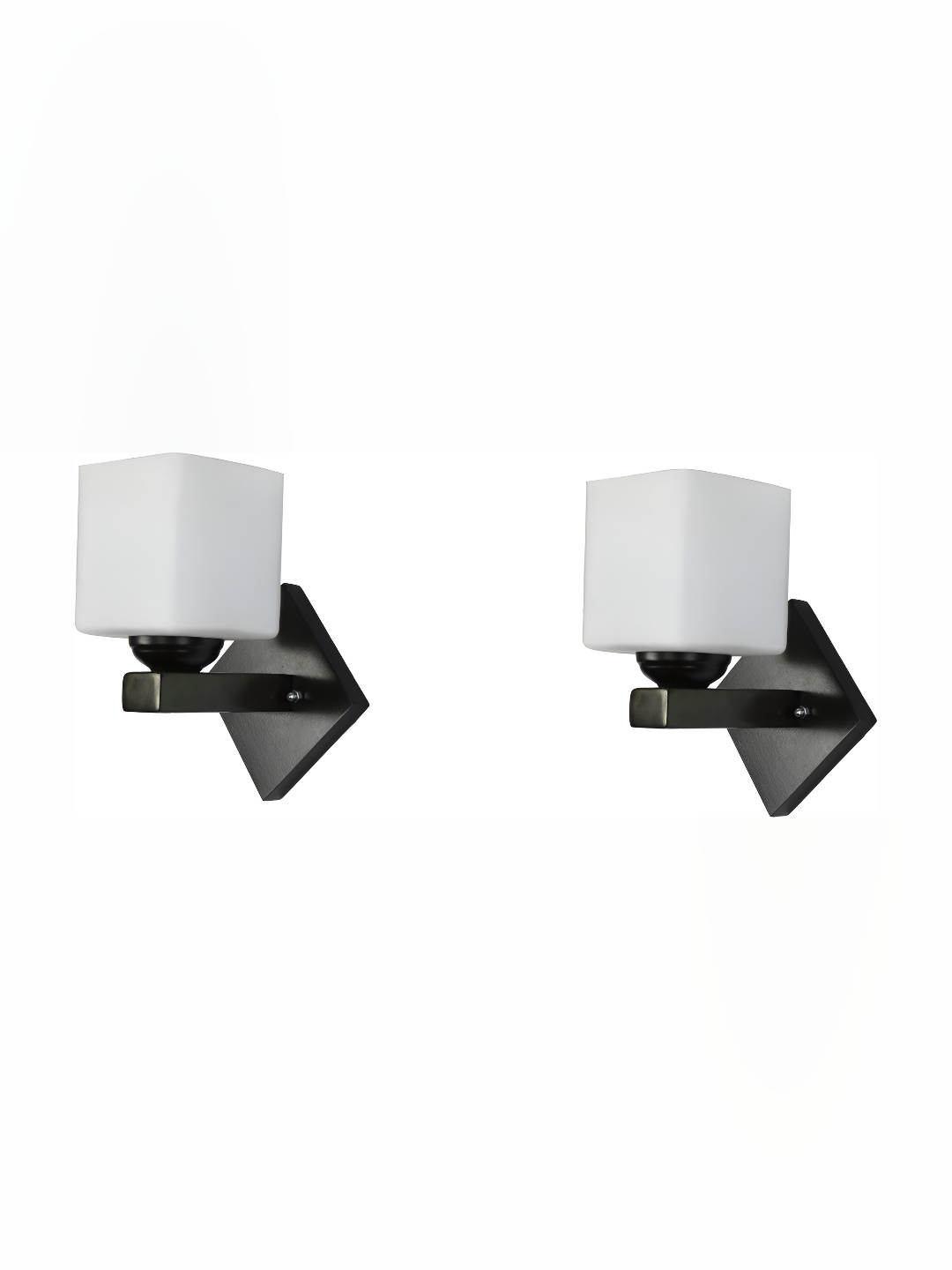 

1ST TIME White & Black Glass Traditional Rectangle Shaped Wall Lamp