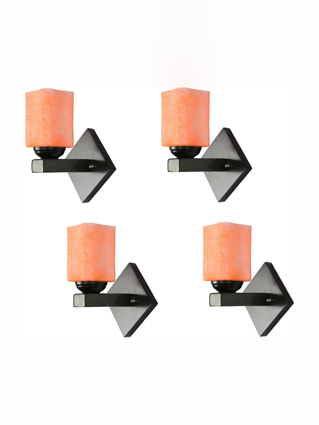 

1ST TIME White & Orange Printed Glass Traditional Rectangle Shaped Wall Lamp