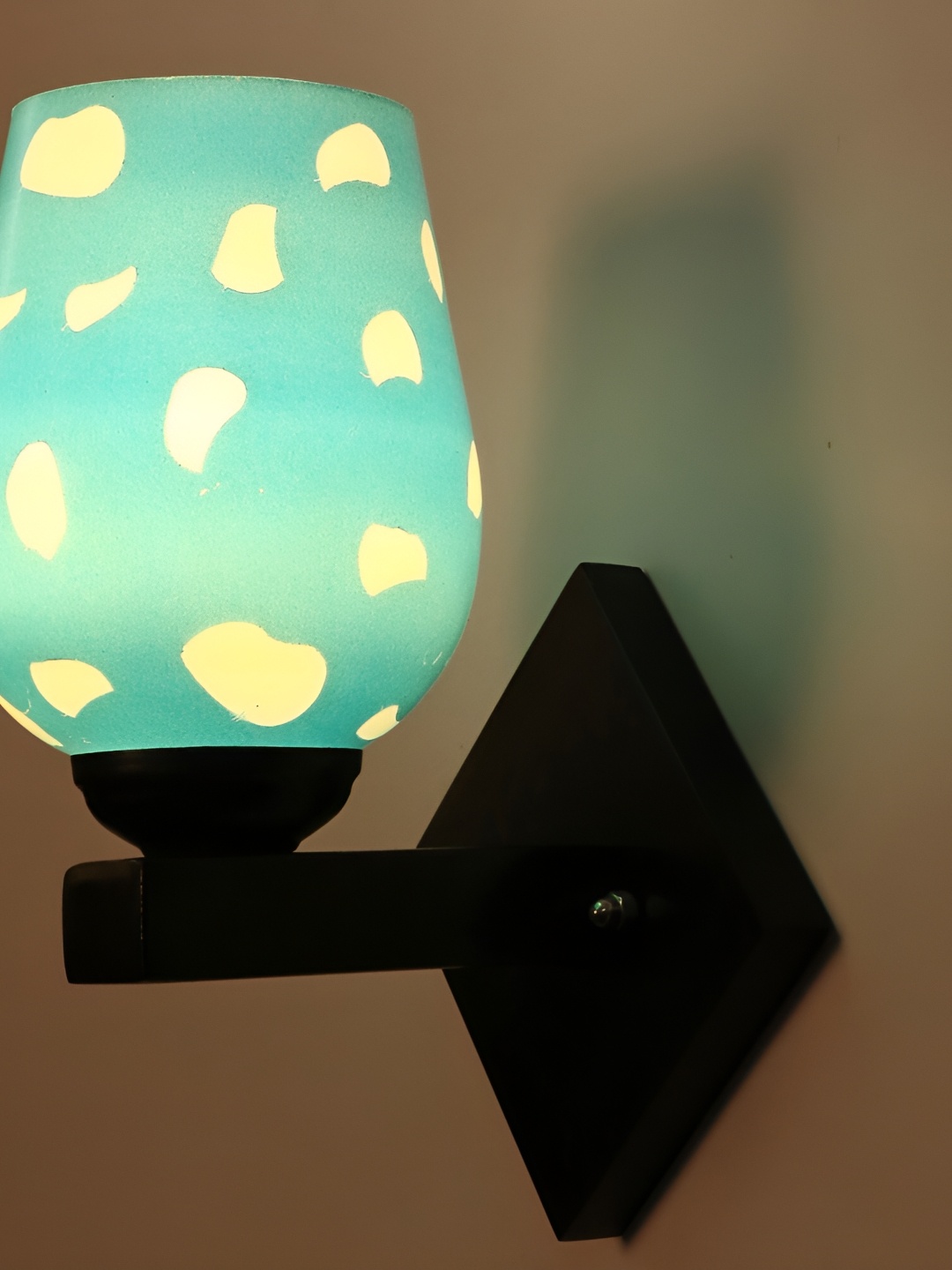 

1ST TIME Blue Printed Glass Traditional Wall Lamp