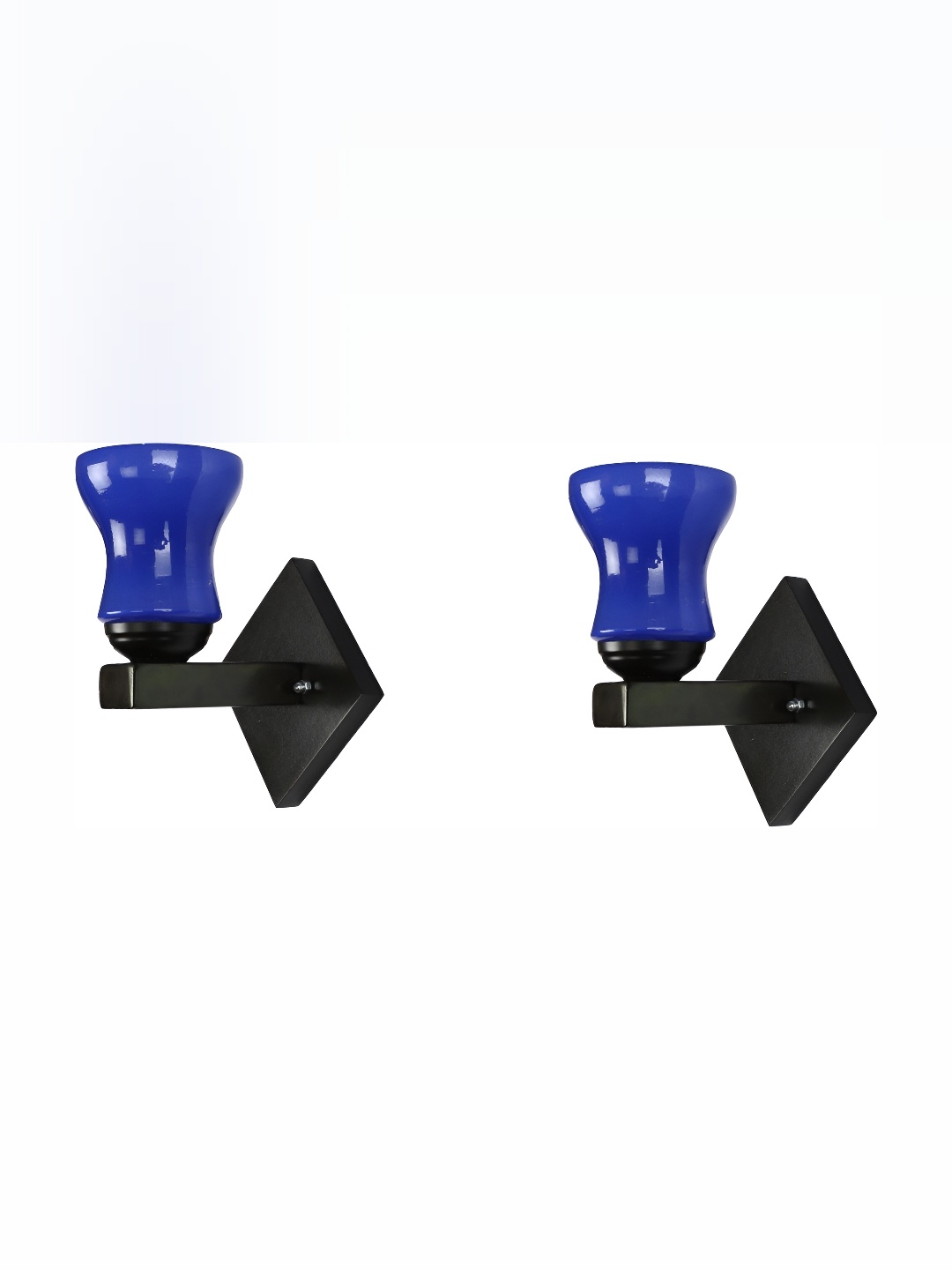 

1ST TIME Blue & Black Glass Traditional Abstract Shaped Shaped Wall Lamp