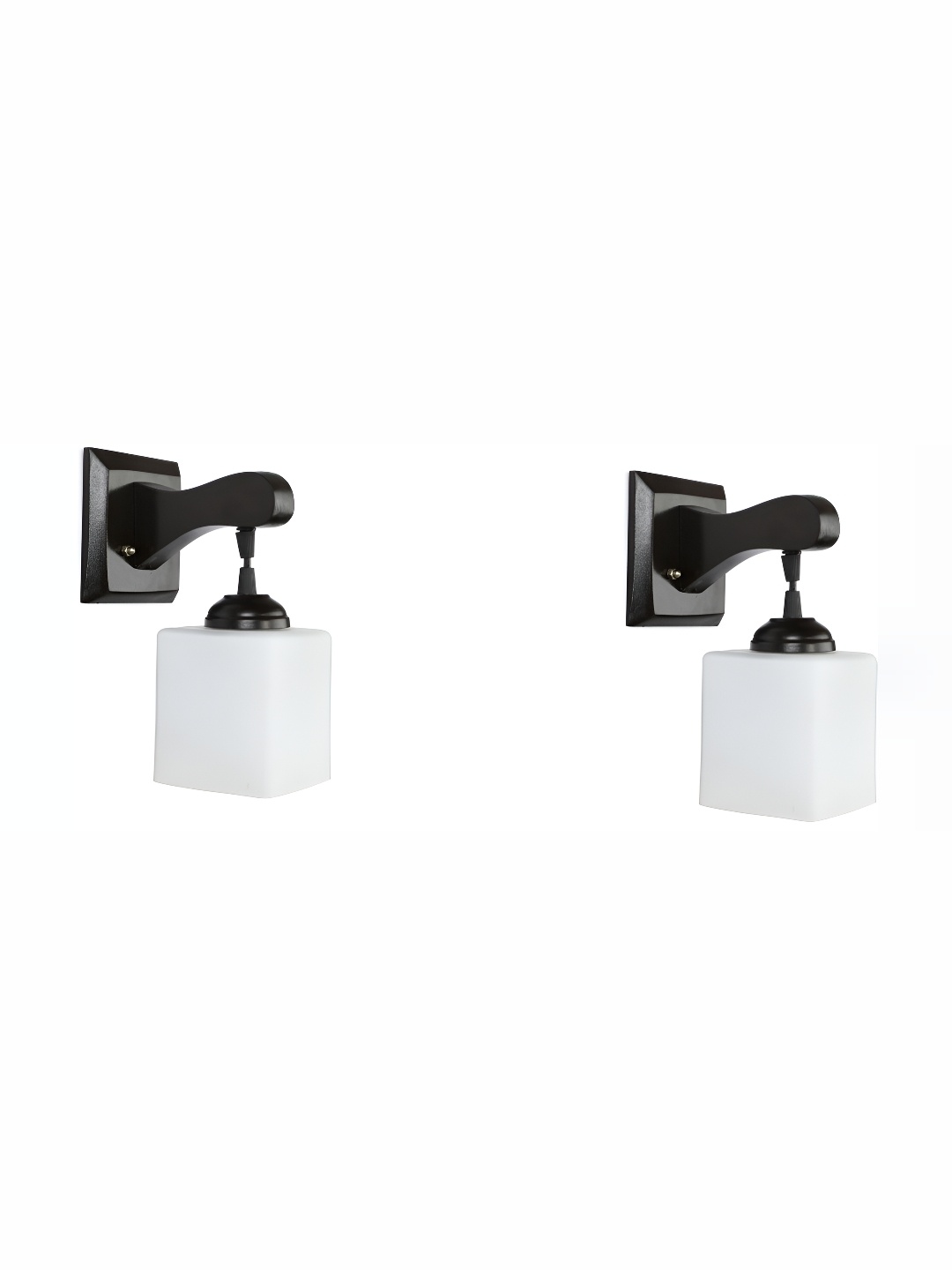 

1ST TIME White & Black Glass Traditional Rectangle Shaped Wall Lamp