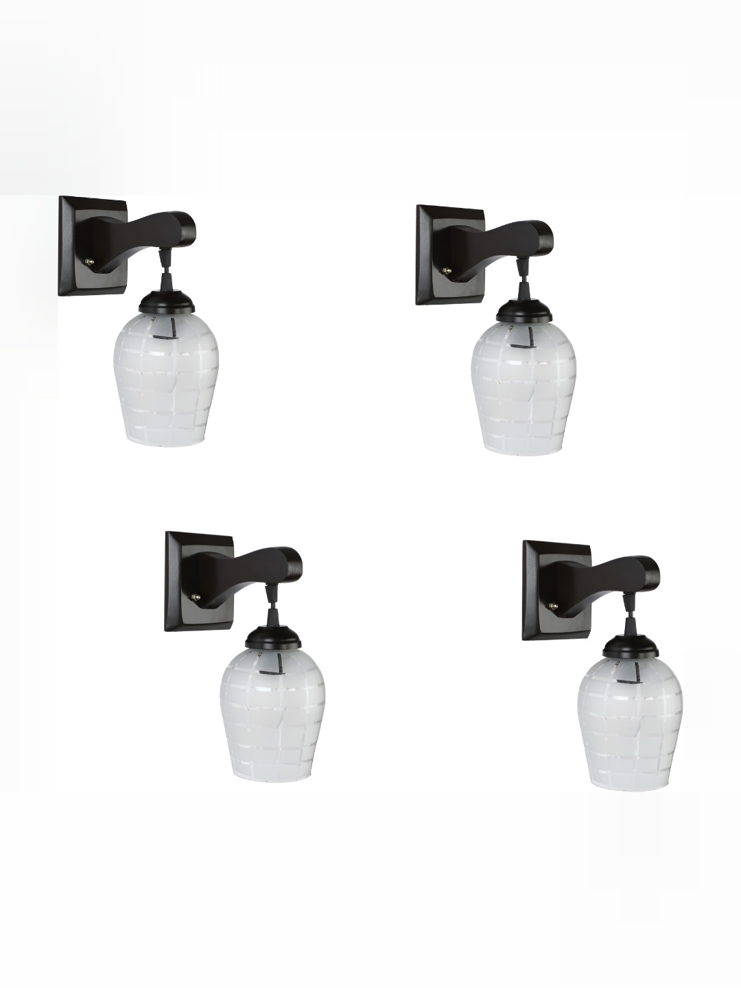 

1ST TIME Transparent & Black Textured Glass Traditional Wall Lamp