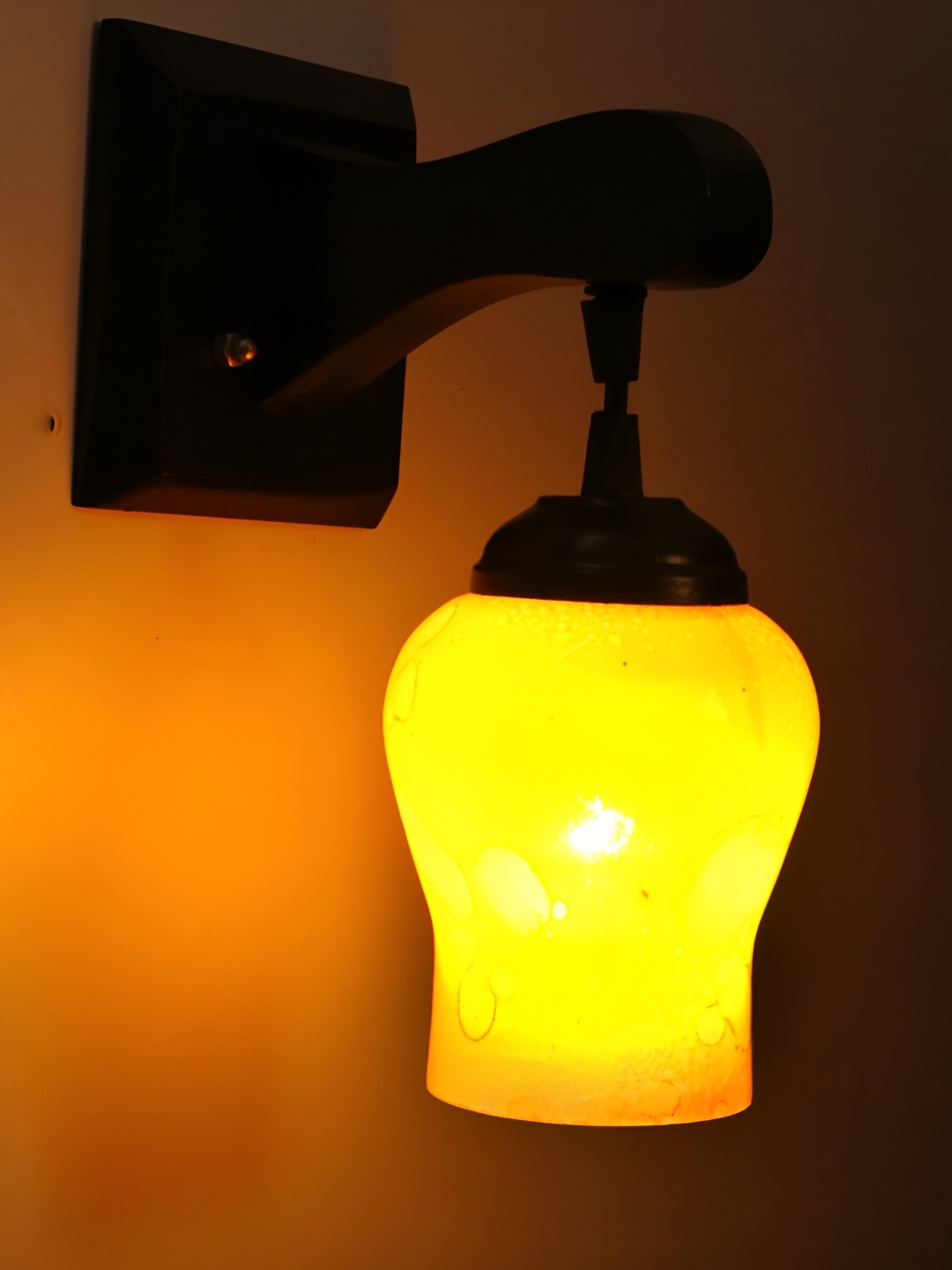 

1ST TIME Yellow & Black Glass Contemporary Wall Lamp