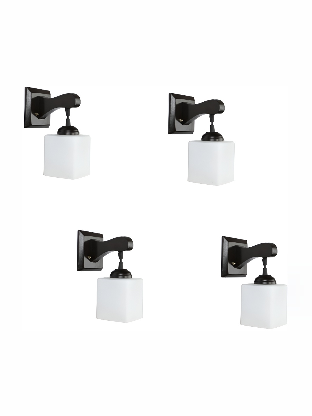 

1ST TIME White & Black Glass Contemporary Rectangle Shaped Wall Lamp