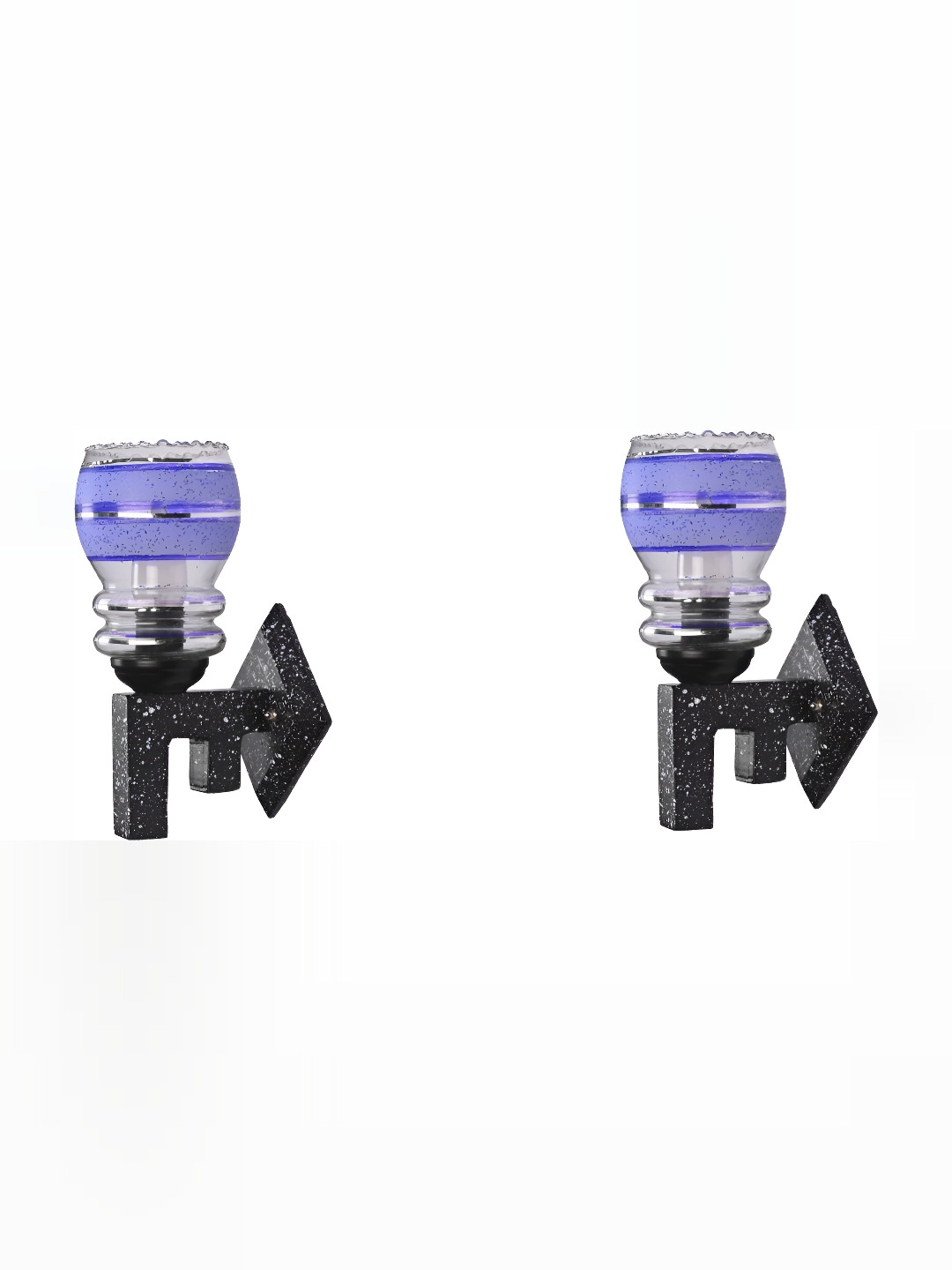 

1ST TIME Blue & White Glass Traditional Wall Lamp