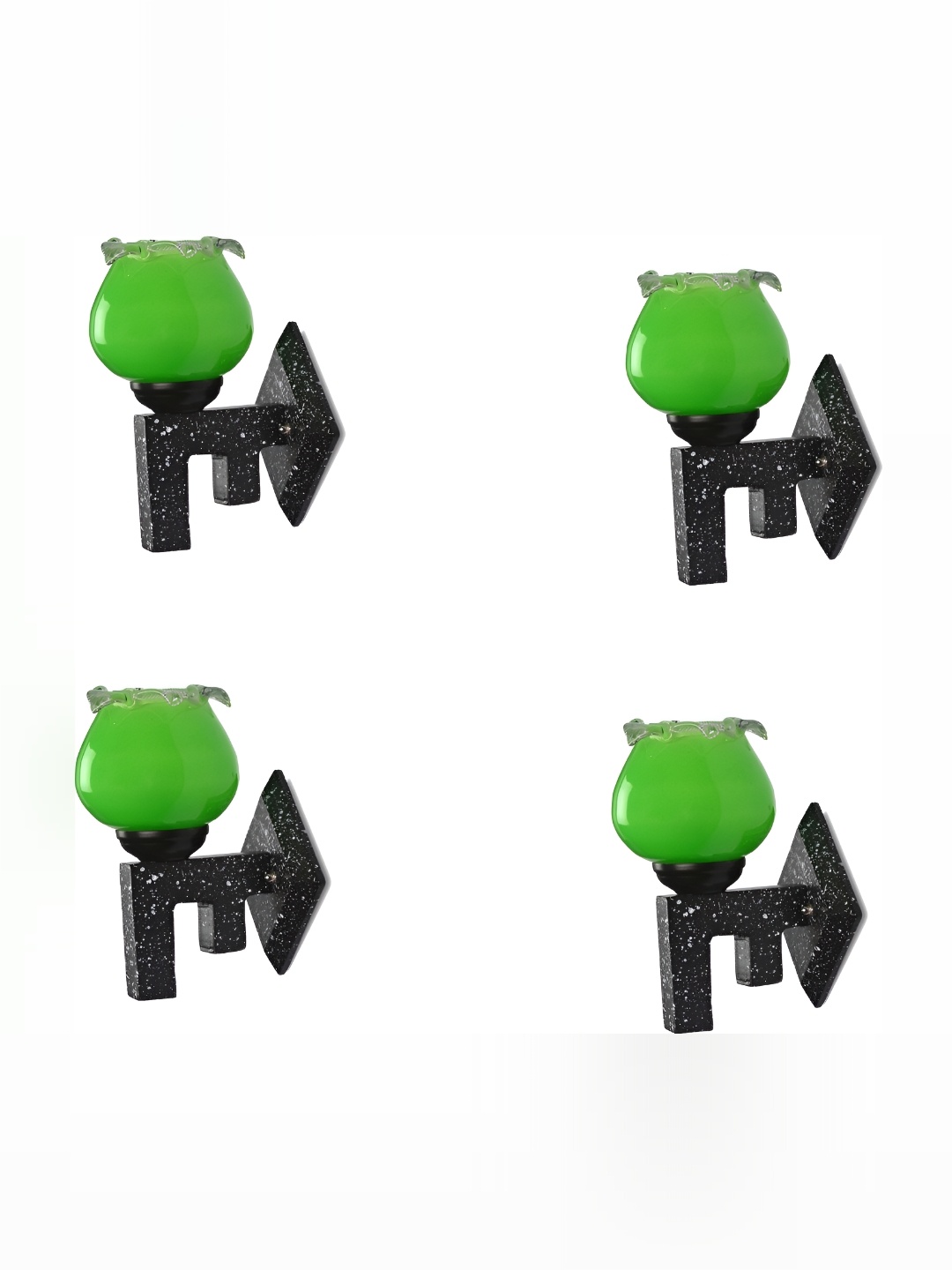 

1ST TIME Green & Black Glass Contemporary Wall Lamp