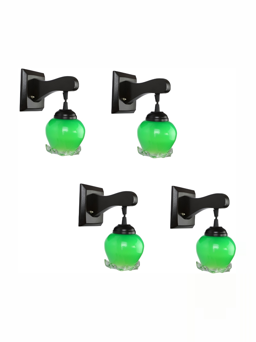 

1ST TIME Green & White Glass Traditional Wall Lamp