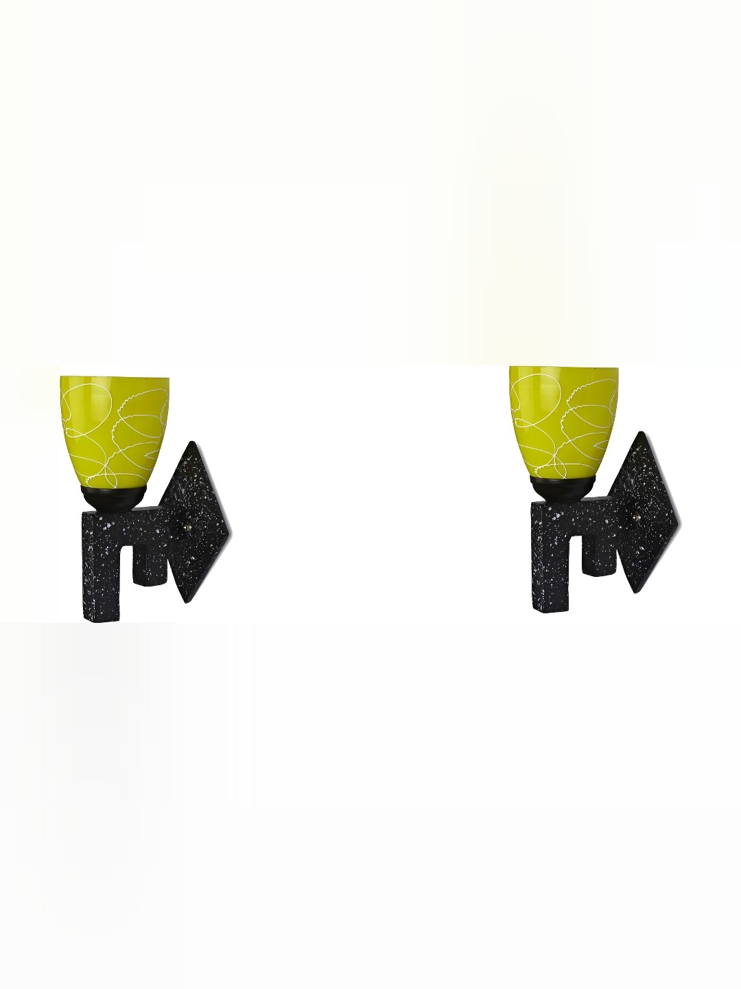 

1ST TIME Green Printed Glass Traditional Cylinder Shaped Wall Lamp
