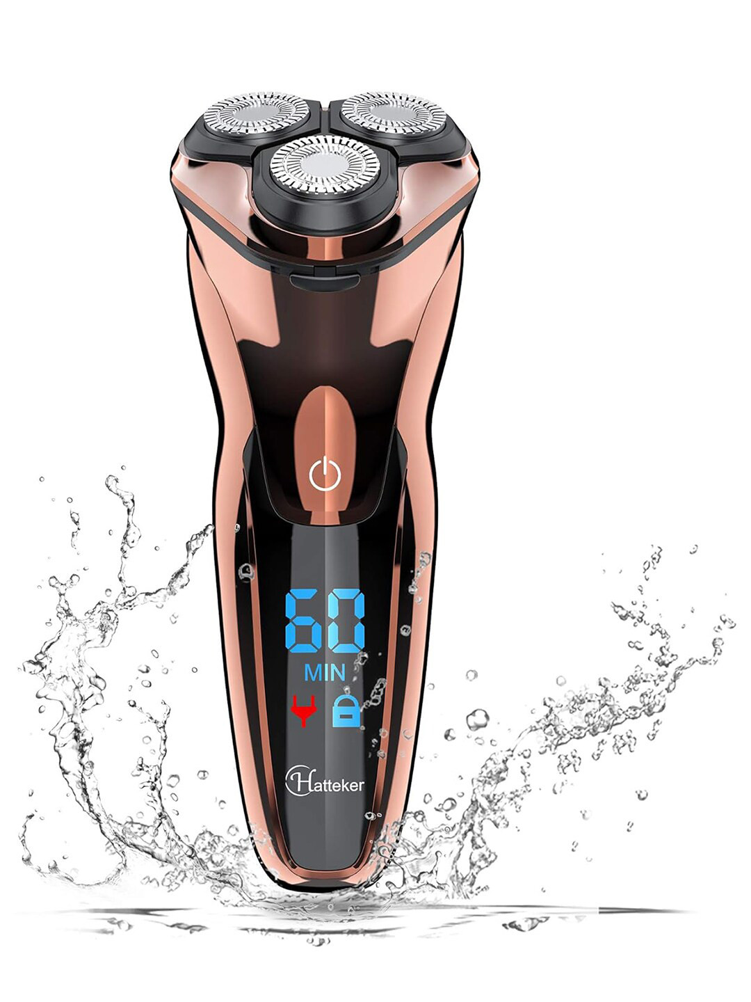 

Hatteker Electric Waterproof Cordless Trimmer, Rose gold