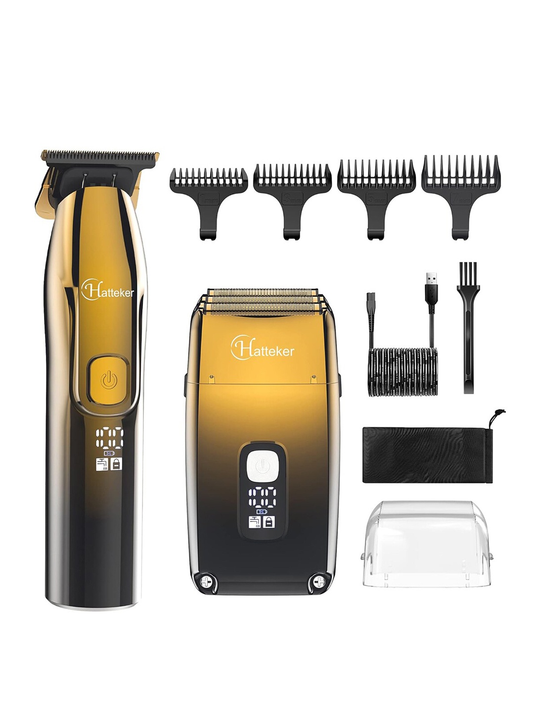 

Hatteker Triple Blade Foil Shaver Razor Cordless Hair Clipper Blade Trimmer Haircut, Black