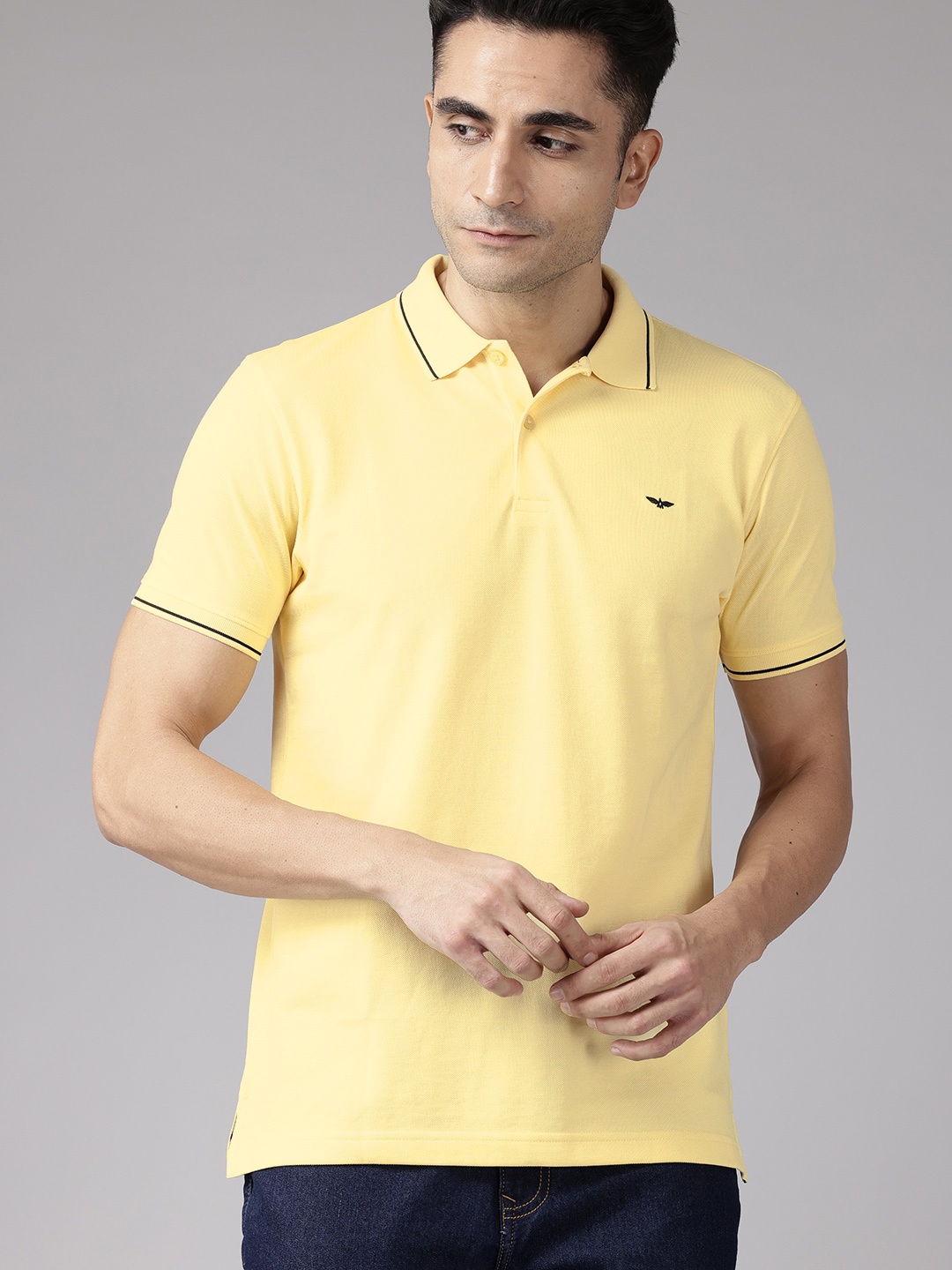 

Park Avenue Polo Collar Slim Fit T-shirt, Yellow
