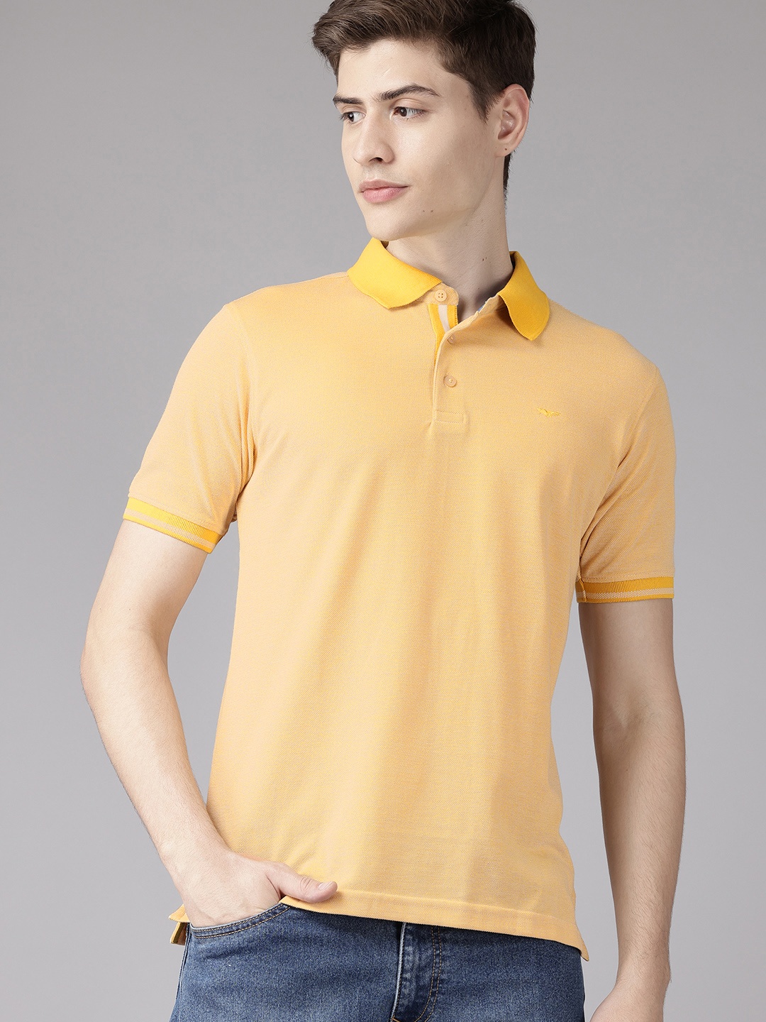 

Park Avenue Polo Collar Slim Fit T-shirt, Yellow
