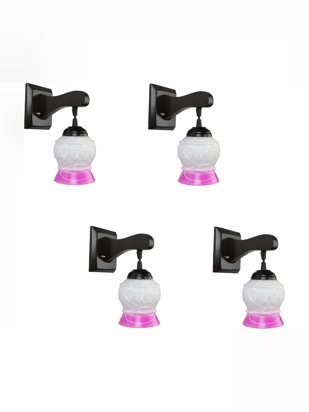 

1ST TIME Pink & White Printed Glass Contemporary Wall Lamp