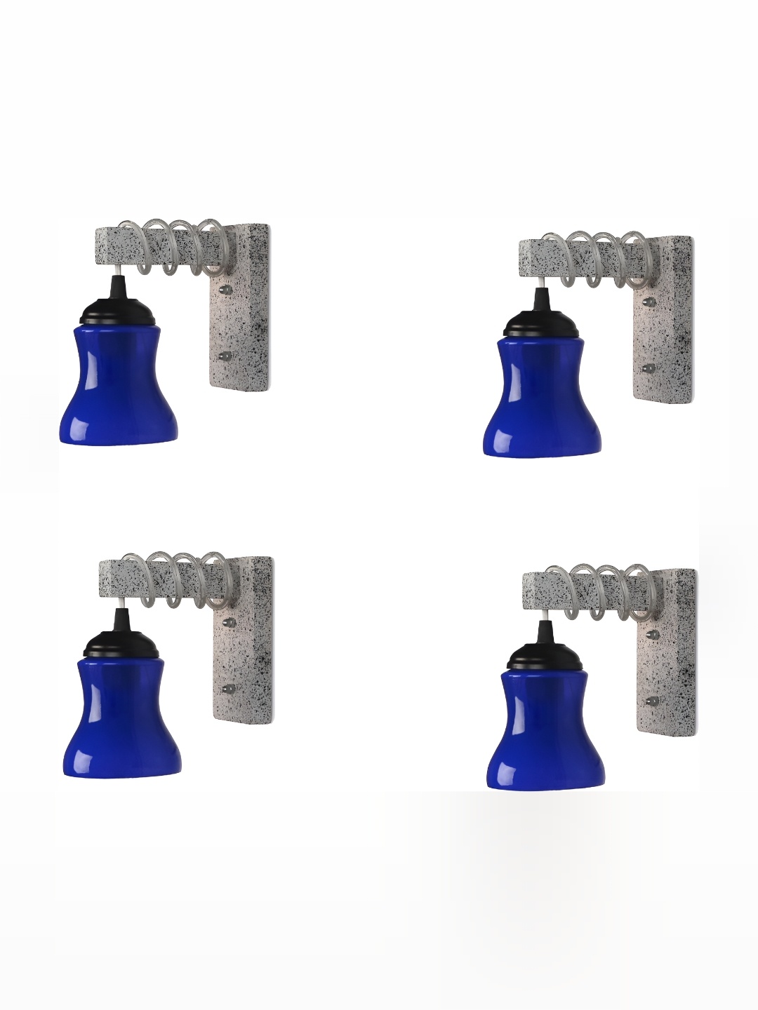 

1ST TIME Blue & White Glass Traditional Wall Lamp