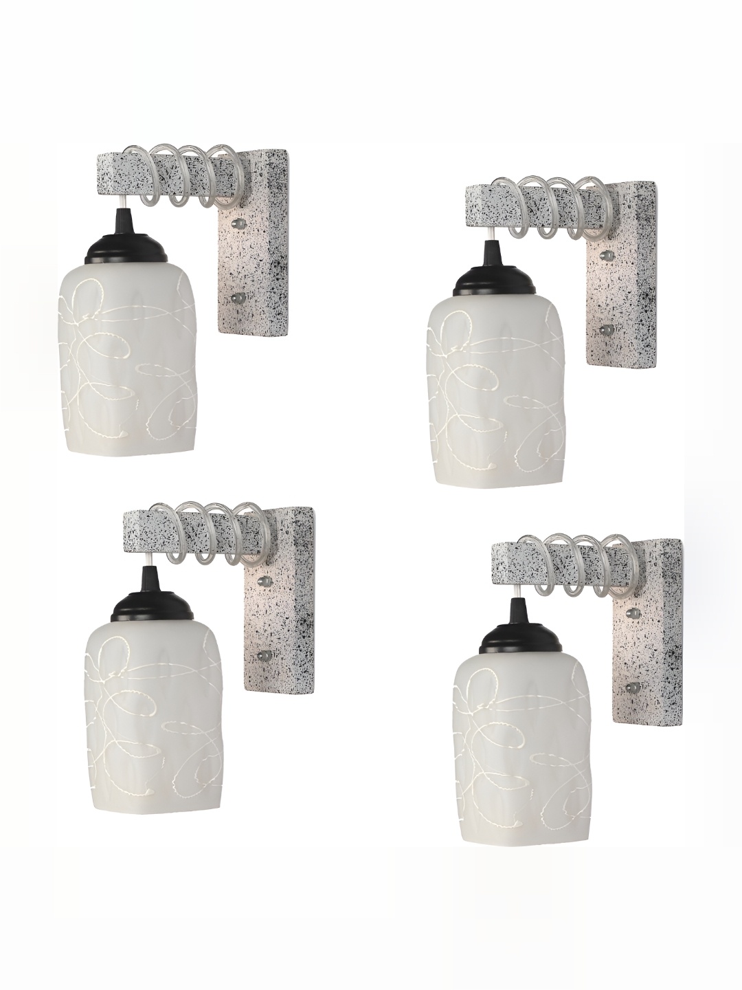 

1ST TIME White Printed Glass Contemporary Wall Lamp