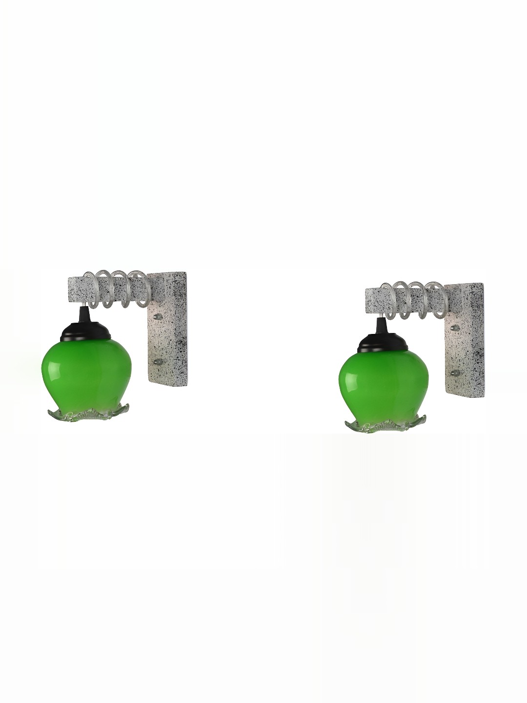 

1ST TIME Green & Black Printed Glass Contemporary Wall Lamp