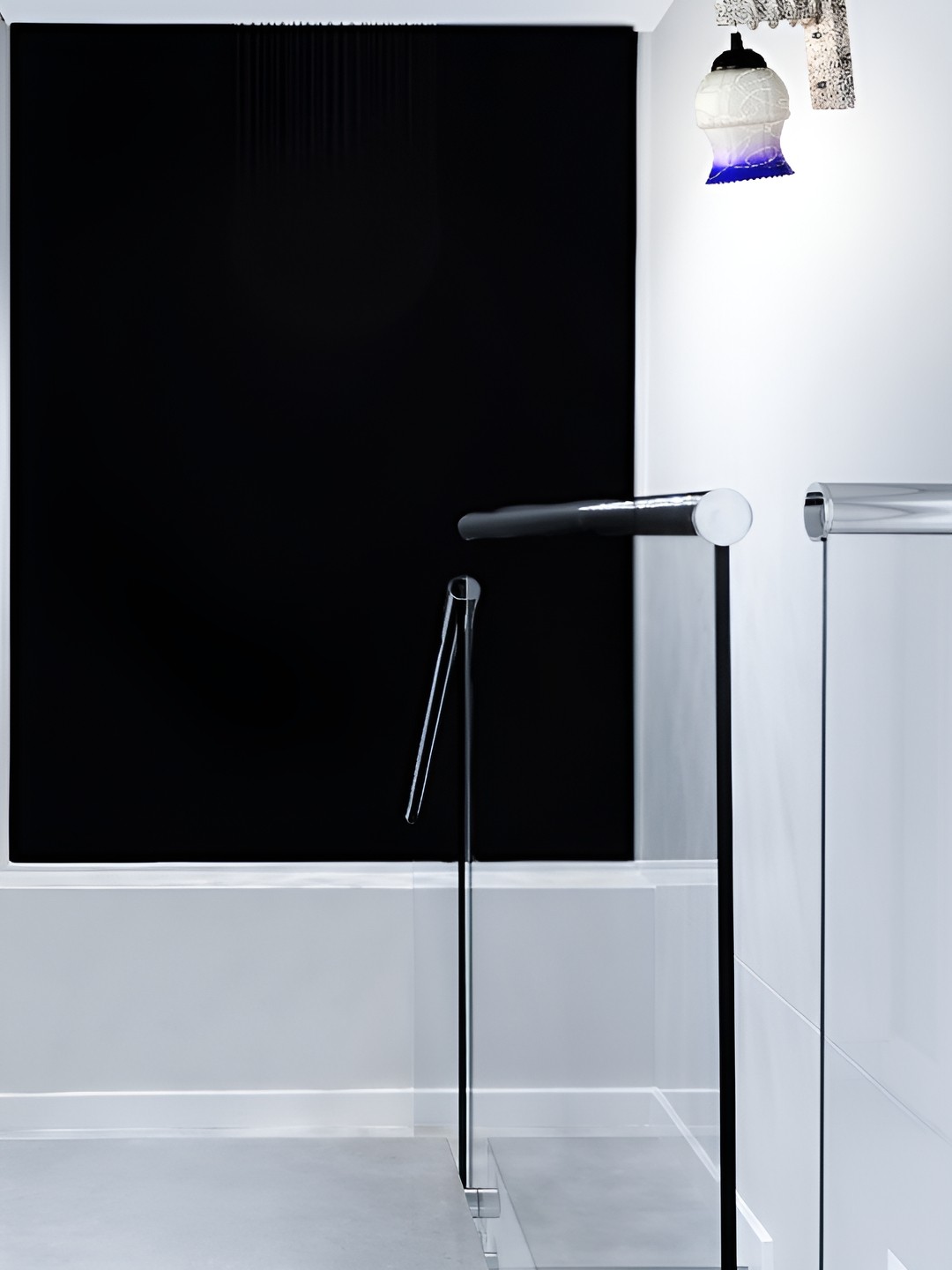 

1ST TIME Blue & White Printed Glass Contemporary Wall Lamp