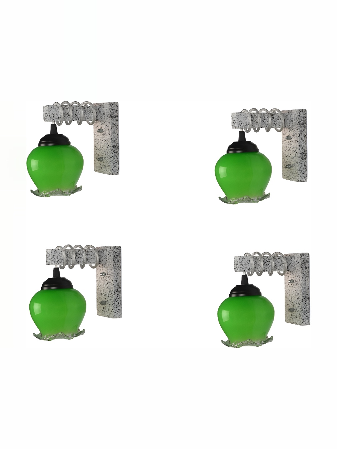 

1ST TIME Green & Black Glass Contemporary Abstract Shaped Shaped Wall Lamp