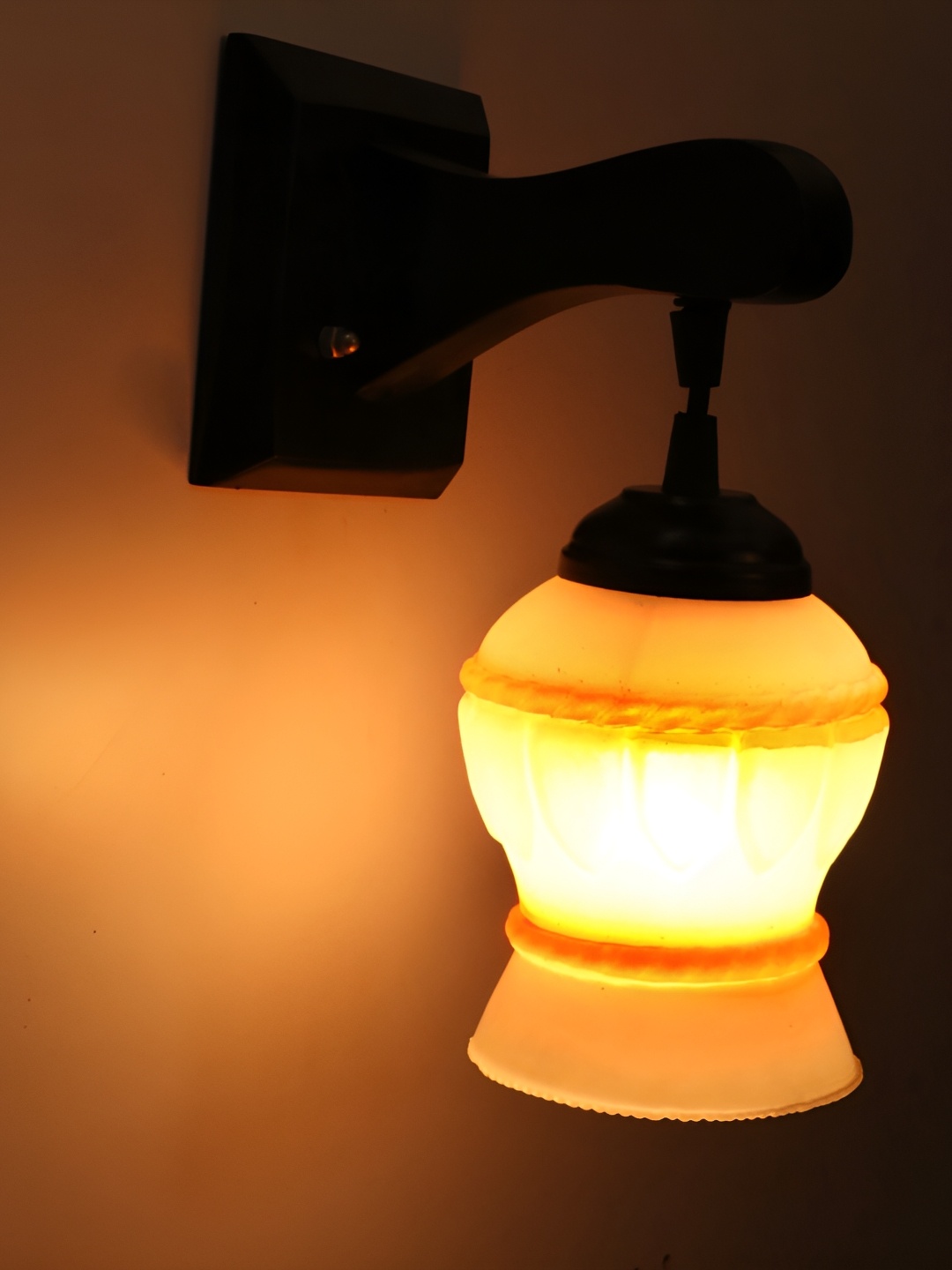 

1ST TIME Orange & White Glass Contemporary Wall Lamp