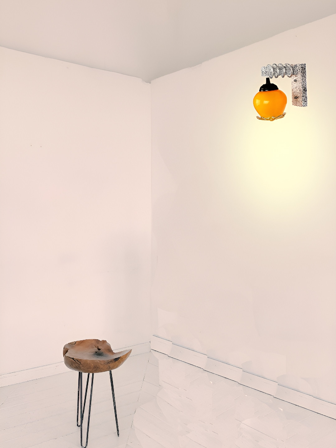 

1ST TIME Yellow & Bronze-Toned Glass Contemporary Wall Lamp