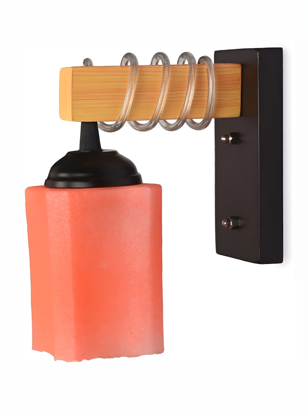 

1ST TIME Orange & Black Glass Contemporary Rectangle Shaped Wall Lamp