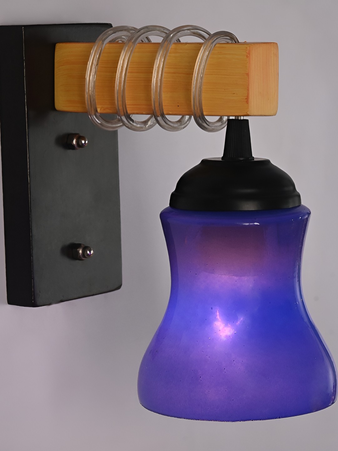 

1ST TIME Blue Glass Traditional Wall Lamp