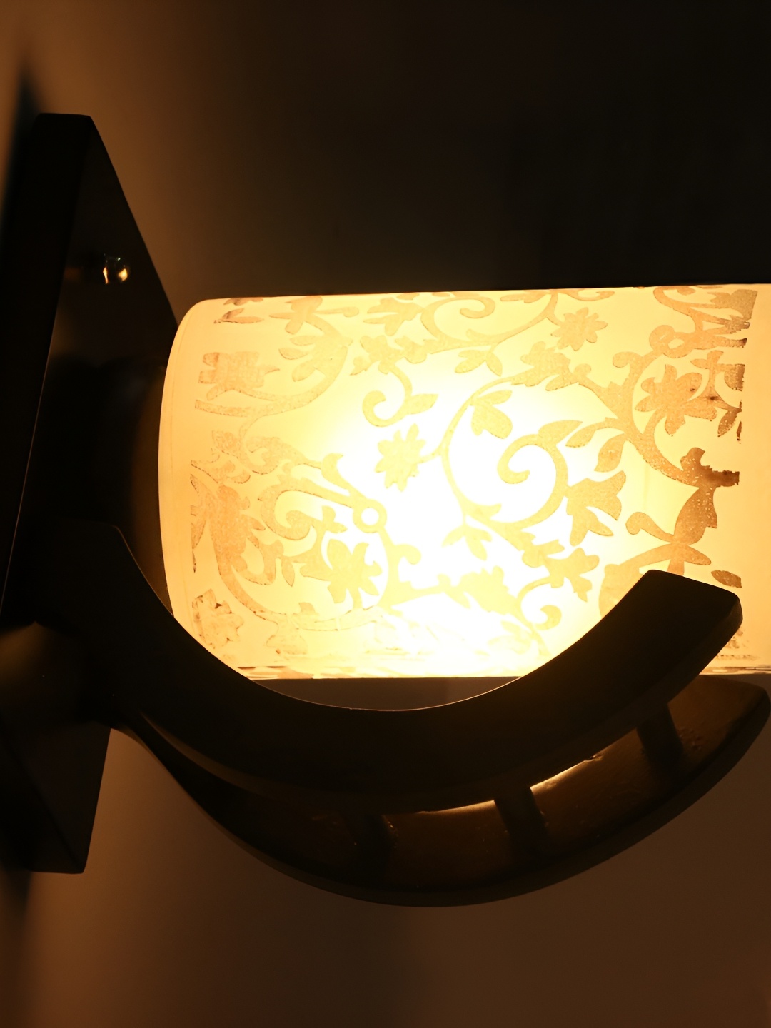 

1ST TIME White & Yellow Printed Glass Contemporary Wall Lamp