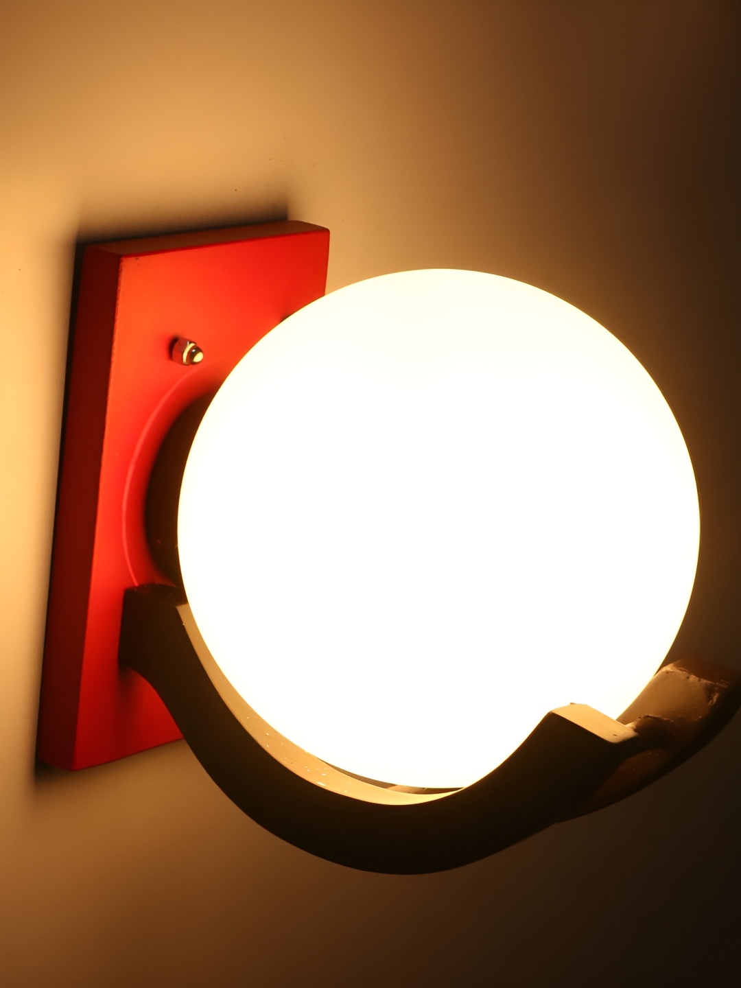 

1ST TIME White & Black Glass Traditional Contemporary Wall Lamp