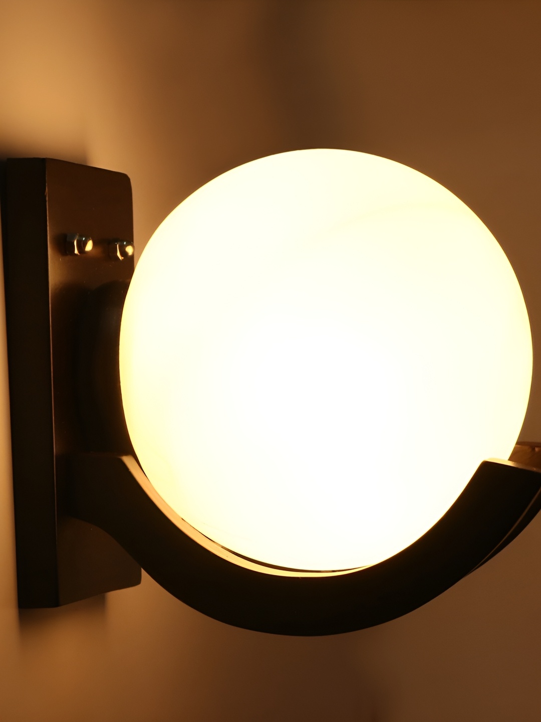 

1ST TIME White & Brown Glass Contemporary Wall Lamps