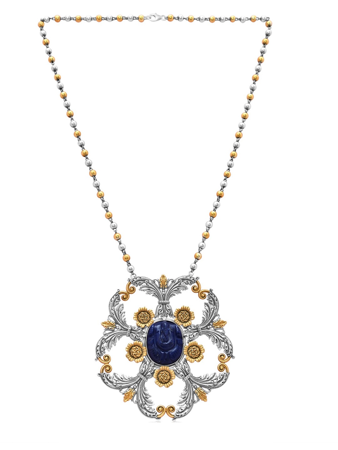

925 SILLER 928 Pure Silver Rhodium-Plated Antique Necklace